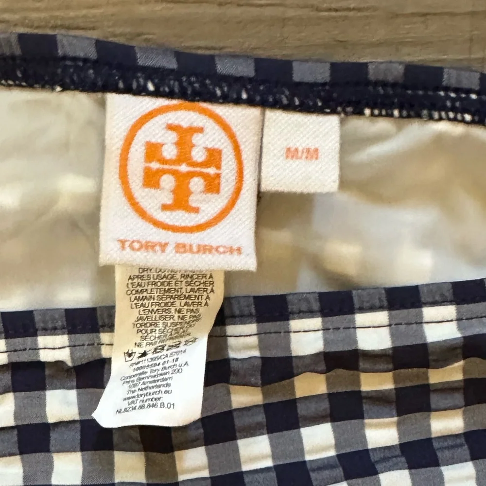 Tory Burch Navy Checkered Bikini Bottom